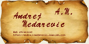 Andrej Medarević vizit kartica